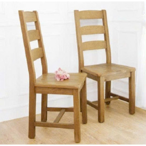 Ghế 3 Nan : 100% Gỗ Sồi + Mặt Ghế Gỗ 